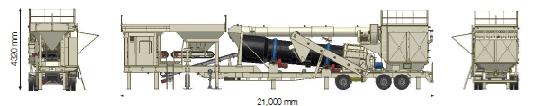 асфальтовый завод Magnum 140 размеры